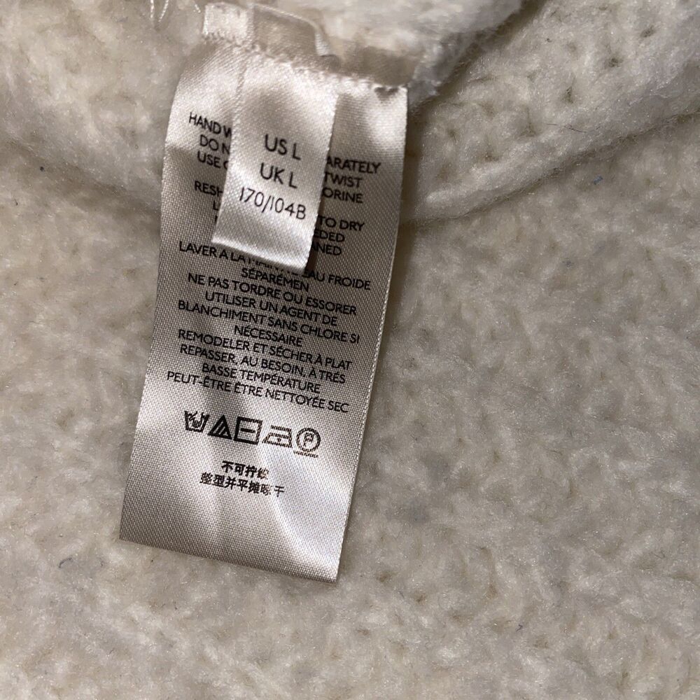 Free People Blue Bell V Neck Sweater in Ivory Size Large - Picture 10 of 12